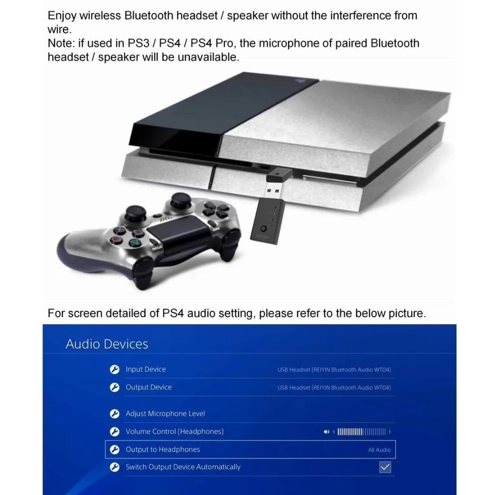 Reiyin Wireless Audio aptX LL USB Dongle Bluetooth 5.0 Voice Chat chiamate adattatore per PC Plug and play