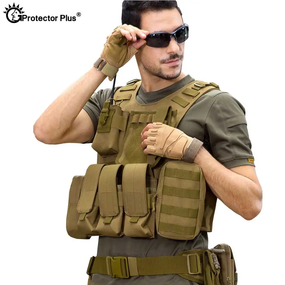 PROTECTOR PLUS Tactical Vest Plate Carrier Professional Civilian Molle Amphibious Waistcoat Airsoft Combat Assault Sport Safety