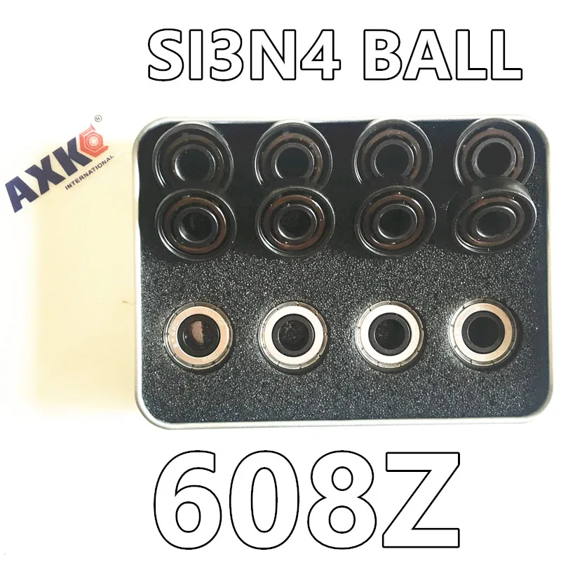 2023 Fast Speed 608z Bsb Abec-11 Black Si3n4 Balls Hybrid Ceramic 6 Beads cuscinetti a sfera 608 Skate 8*22*7mm Hand Spinner Bearing