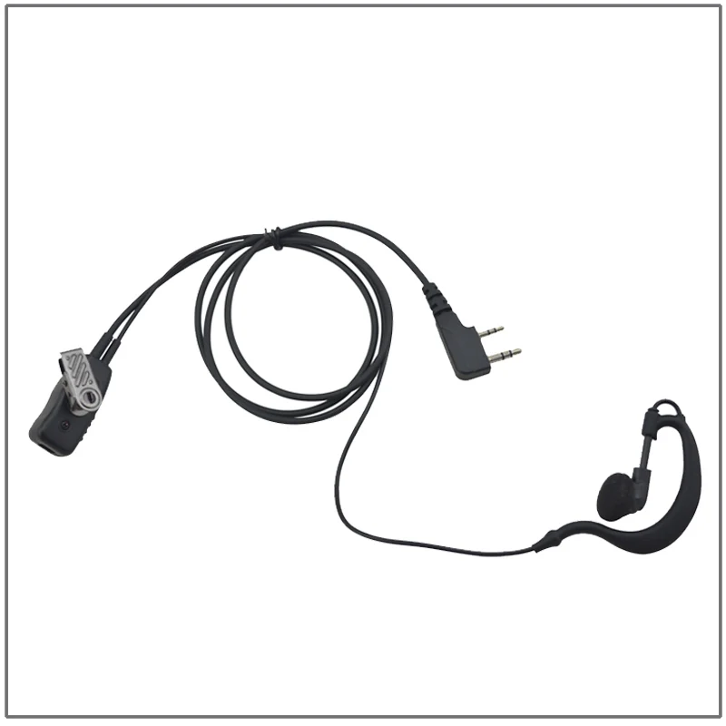 Good quality K Plug 2-wired Ear Loop Earpiece with PTT&Mic for Baofeng UV-5R,Puxing PX-888K,TYT TH-UV8000D,WOUXUN Two-way Radio