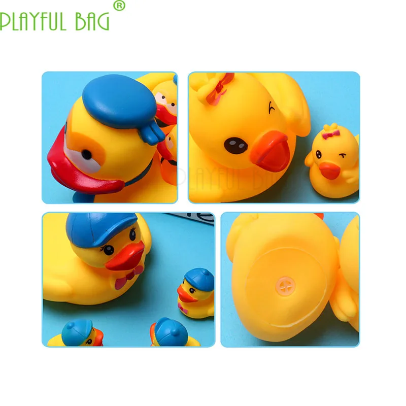 Crianças brinquedos de banho pitada pvc grande pato de borracha terno aumentar banho das crianças divertido jogo interativo o melhor presente e33