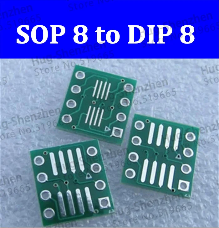 

10pcs SOP8 TSSOP8 to DIP8 Interposer Moudle PCB Board Adapter Plate