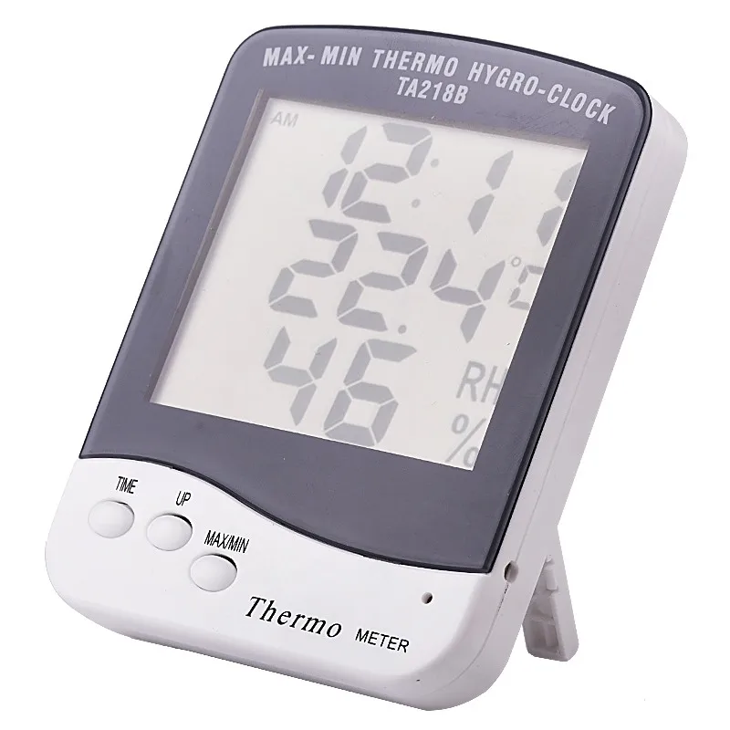 Room Indoor Electronic Digital Humidity Temperature Meter Thermometer and Hygrometer Alarm Clock TA218B