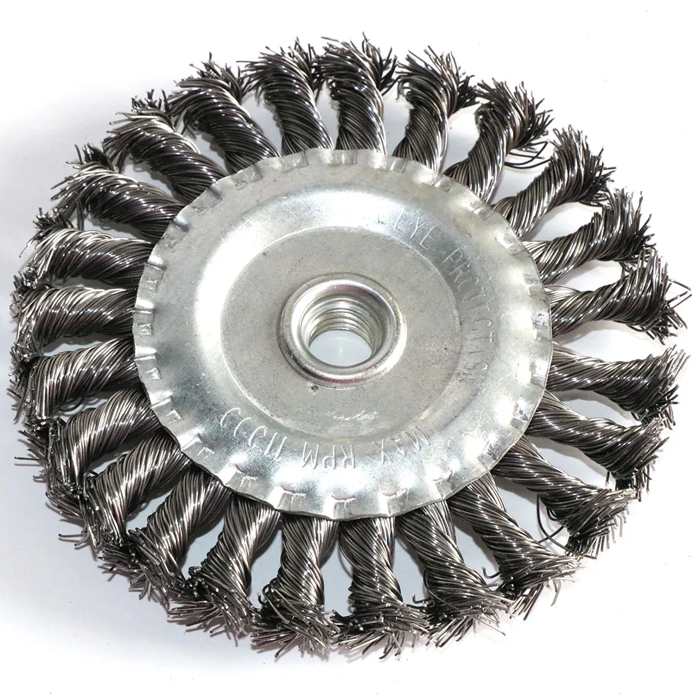 M14 screw 5 inch Wire Wheel Brush Twist-Knotted 125mm For Angle Grinder Steel Wire & Alloy Metals Twisted & Crimped Wire Brush