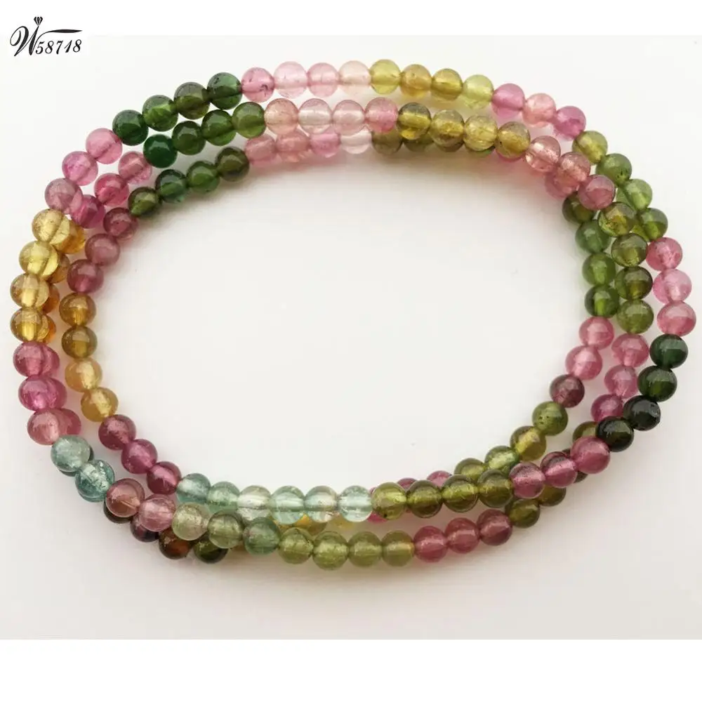 

Бусины из турмалина, 3 ряда, 3,5-4 мм, 21 дюйм