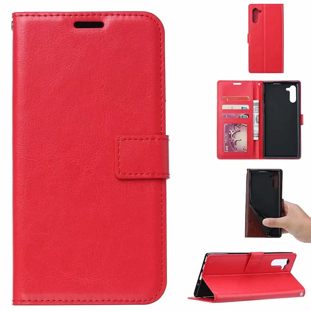 100pcs/Lot Phone Crazy Horse Wallet Leather Case For Samsung S21 A52 A72 A32 A02s A12 A21s A42 A51 A71 5G Plus Ultra