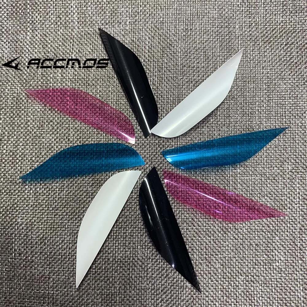 50pcs SIUS Archery Spin Vanes 1.56 1.75 2 inch Spiral Feather Right Wing DIY  Arrow Archery With Tape  Arrow Accessories