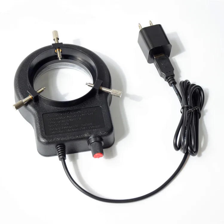 Đen Col Sáng Đèn 52 Vòng LED Ánh Sáng Với USB Cho Ngành Công Nghiệp Stereo Kính Hiển Vi Bộ Camera Kính Phóng Đại