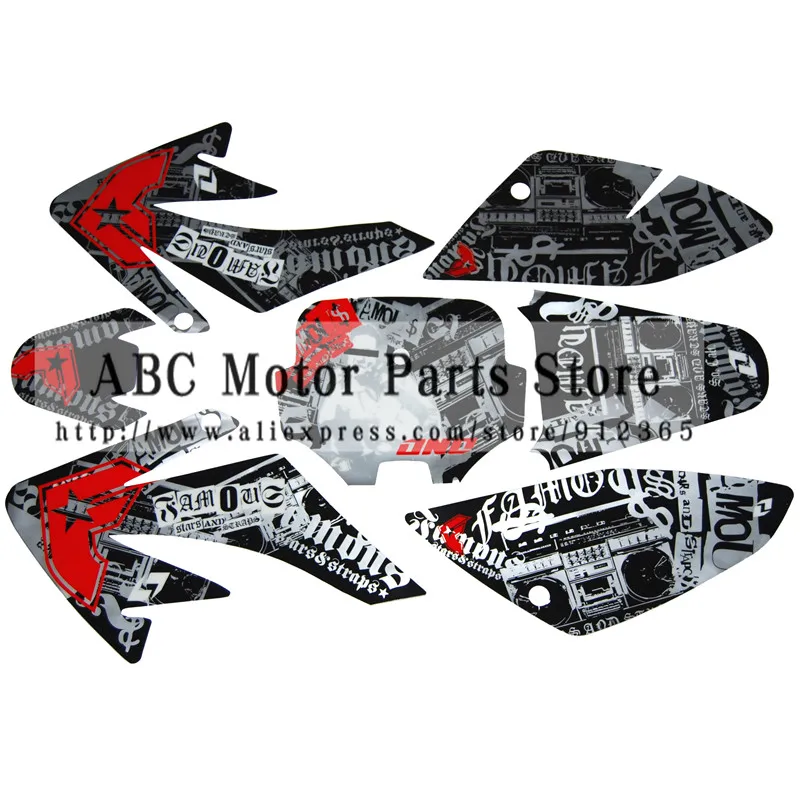 

CRF 70 GRAPHICS KIT CRF70 DECO DECALS STICKERS DIRT PIT BIKE SENGE Motocross Kayo BSE Use3