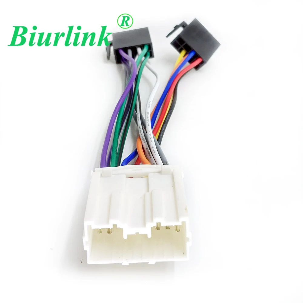 

Biurlink Convertible Cable Fitting Connectors ISO Standard Wiring Harness for Mitsubishi Lancer Pajero Shogun Radio Adapter