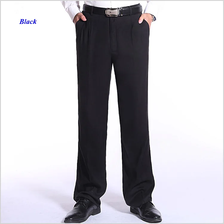 New arrival men pure heavy silk zipper casual pants,100% spun silk western style pockets loose trousers male