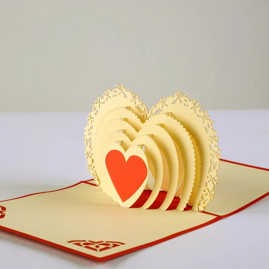 Cube life love to see the creative expression of love love 3D creative Valentine's Day Valentine's Day cards