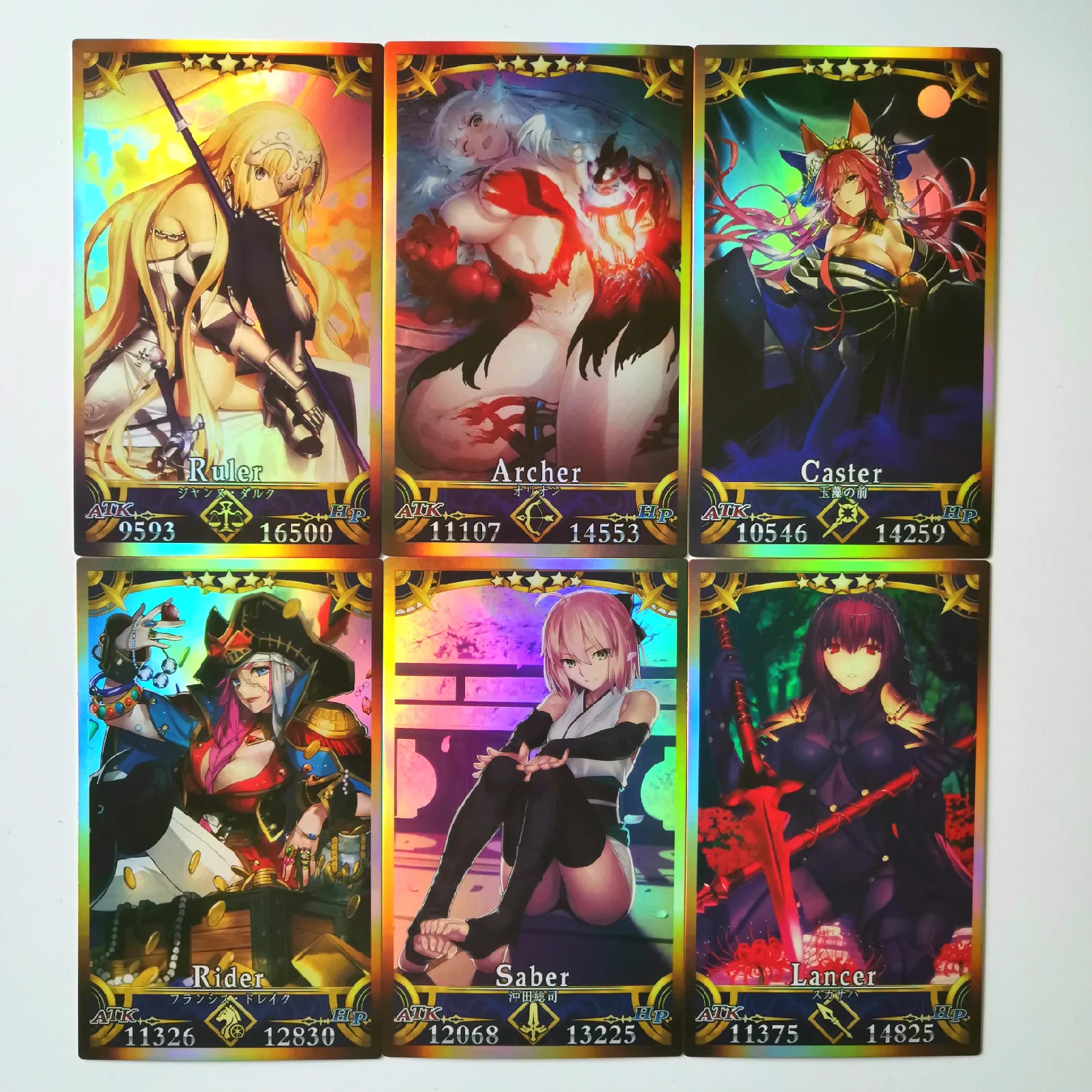 62pcs/set Fate/FGO The Holy Grail War Alter Toys Hobbies Hobby Collectibles Game Collection Anime Cards