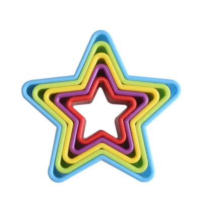 5pcs/set Of five-pointed Star Cookies Baking Mold Die Cutting Tool Pineapple Cake Mold Fondant D786