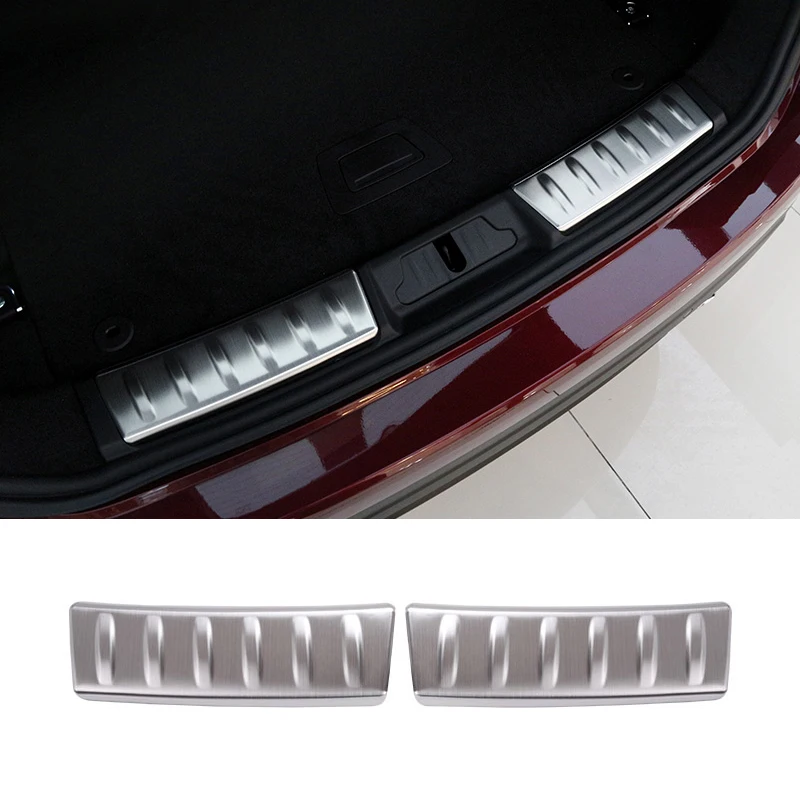 

Stainless Steel For Jaguar F-Pace 2016 2017 2018 Interior Rear Bumper Protector Door Sill Plate Molding Cover Trim Sticker 2Pcs