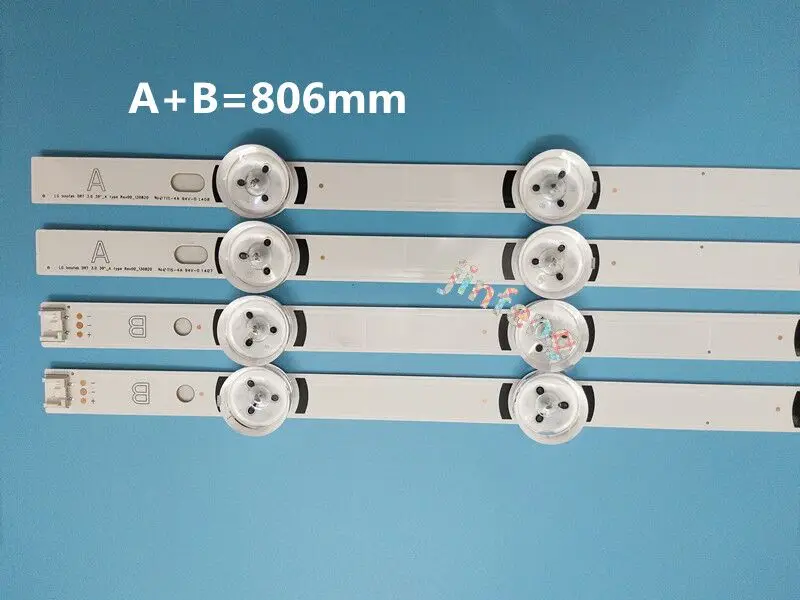 (New kit)8 PCS(4*A+4*B)LED strip bar Replacement for LG 39 inch TV 39LB561V 390HVJ01 innotek DRT 3.0 39 inch A B type