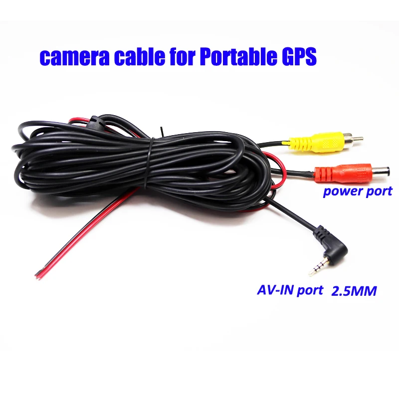 2.5mm AV-IN Cable Car Rear View Camera TO GPS RCA to 2.5mm AV-IN Adapter Cable for parking front view rear view camera