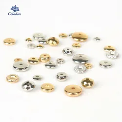 Best Selling CCB Plastic Wheel Round Beads KC Gold/Rhodium Color Loose Spacer Beads for Bracelet Necklace DIY Jewelry Making