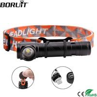 BORUiT Super Bright 1000LM Zoomable Headlamp Rechargeable Right Angle Headlight with Magnetic Waterproof Camping Head Torch