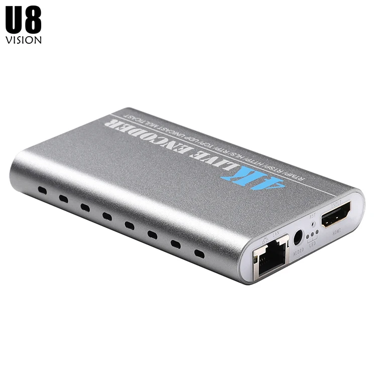 

U8Vision 3840*2160P 30fps 4K Ultra HD H.265/HEVC H.264/AVC HDMI To IP Video Encoder for Live Streaming/IPTV