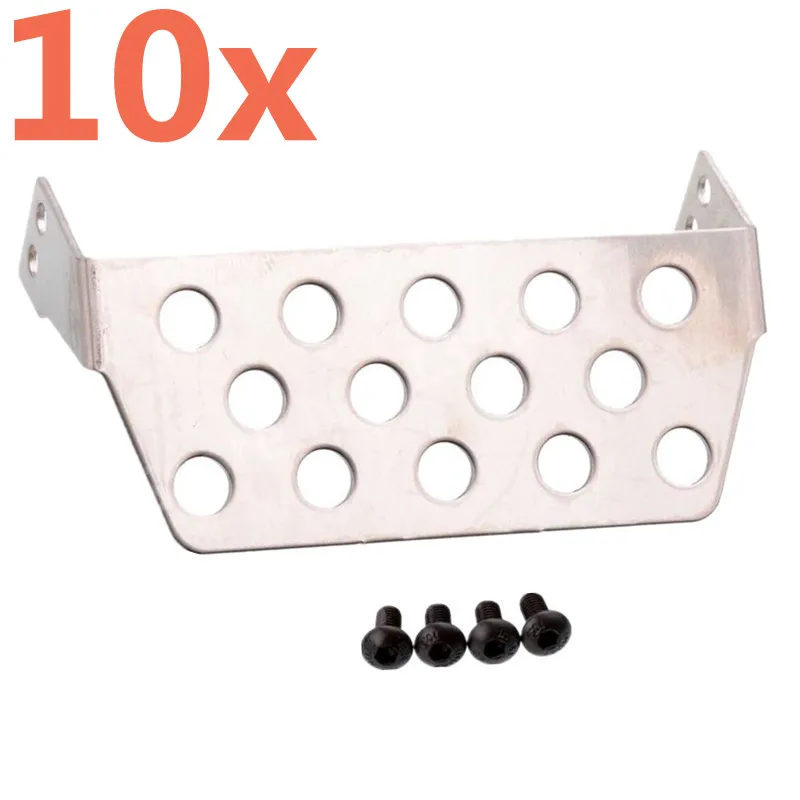 10 Pieces RC Cars Aluminium Alloy Front Rear Chassis Armor Protection Plate For 1/10 RC Crawler Car Traxxas RC4WD TRX-4 TRX4 T4