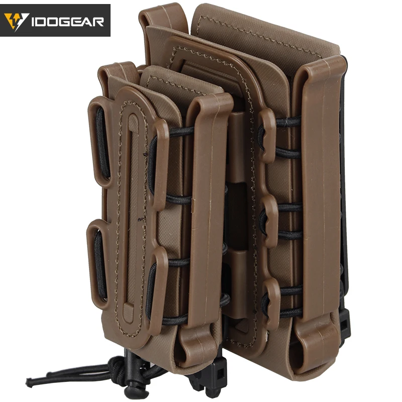 IDOGEAR  Molle Pistol Mag Magazine Pouch Set Holster Fastmag Belt Clip plastic molle pouch Shell  Mag set