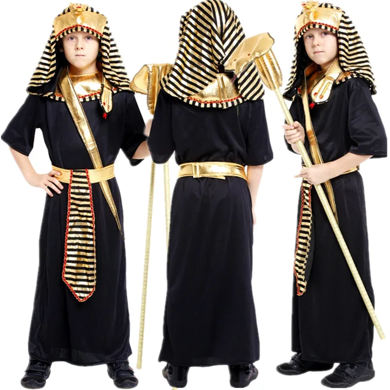 Egypt Prince King Egyptian Pharaoh Cosplay Costume Boy Halloween Christmas Carnival Fancy Dress Children Halloween Cosplay