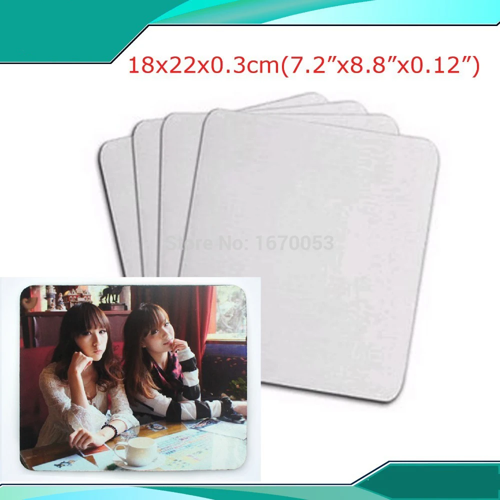 

Free Shipping DHL 100Pcs Lot 18cmx22cmx0.3cm Blank Sublimation Rectangle Shape High Quality DIY Printing Pad