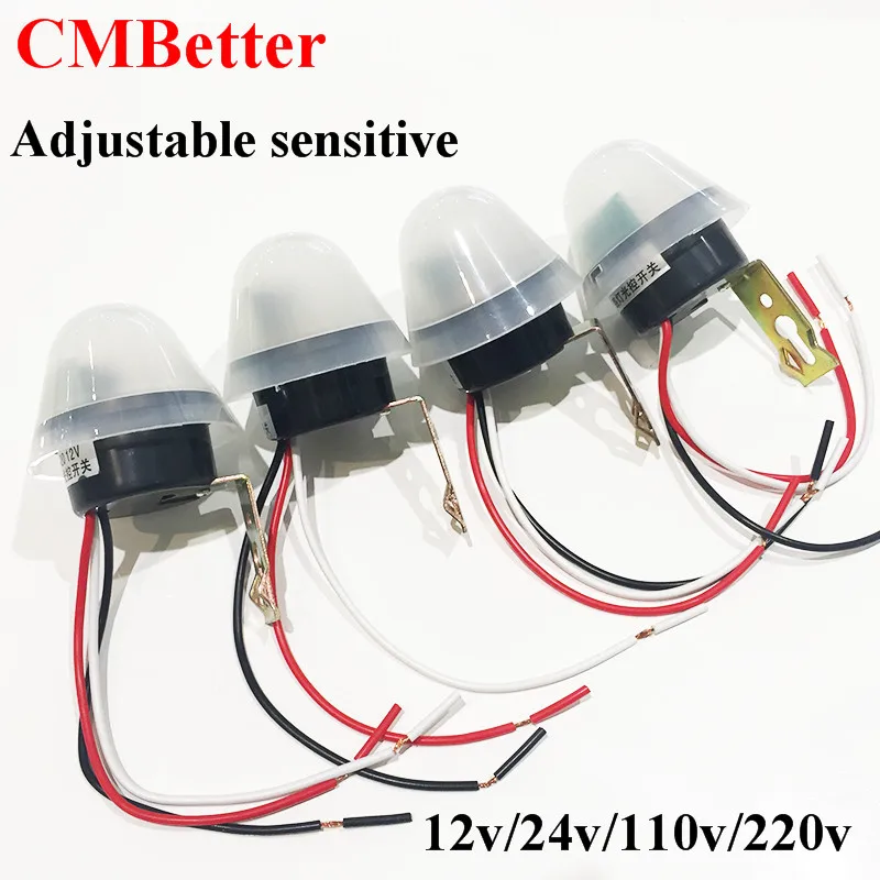 CMBetter Adjustable sensitive Automatic Auto On Off Photocell street Light Switch 10A Photo Control Photoswitch Sensor Switch