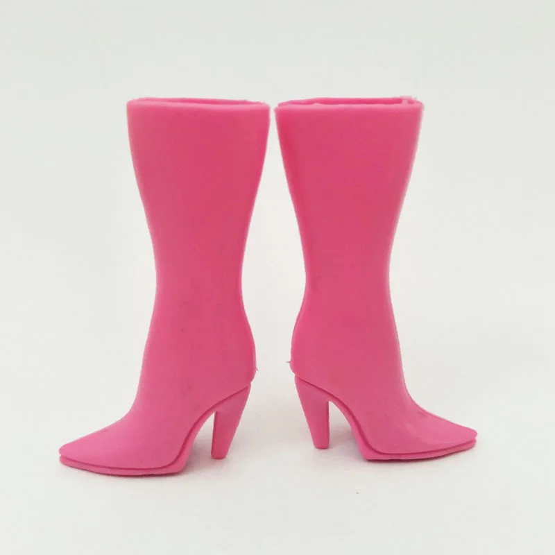 4 Colors Fashion High Heel Shoes For Barbie Doll Long Boots For Barbie Dollhouse 1/6 Doll Accessories Toy