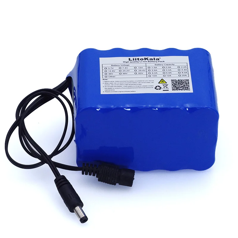 Liitokala 12V 10Ah 18650 li-lon akku 12,6 V 10000mAh mit BMS Schaltung Schutz Bord DC 5.5*2,1mm backup-stromversorgung
