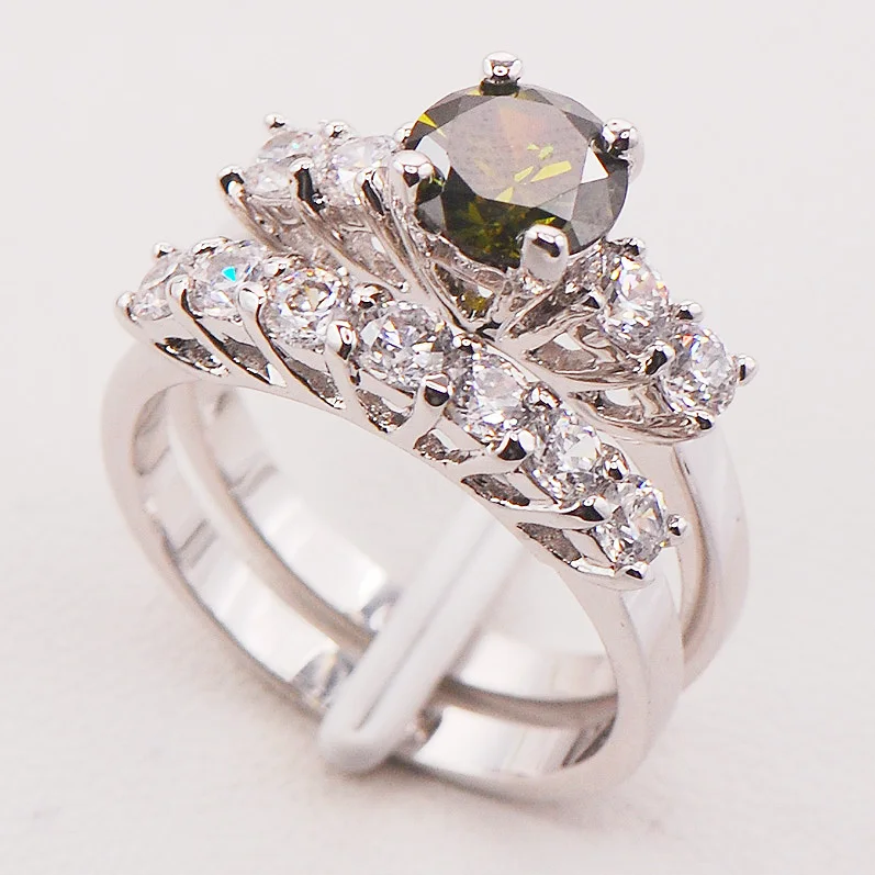 

Peridot Fashion Women 925 Sterling Silver Ring F703 Size 6 7 8 9 10 11