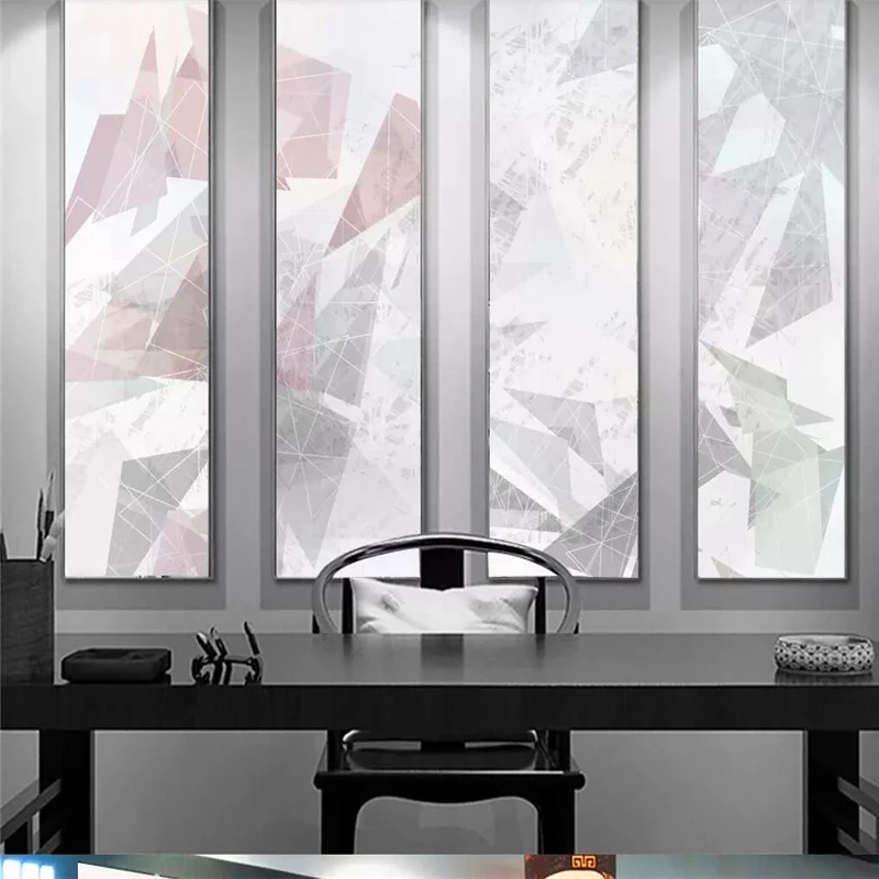 Nordic modern simple style triangle abstract lines background wall