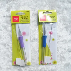 DONYAMY 1Set Plastic and Steel Embroidery Felting Punch Needle Tool And Threader For Beginner Sewing