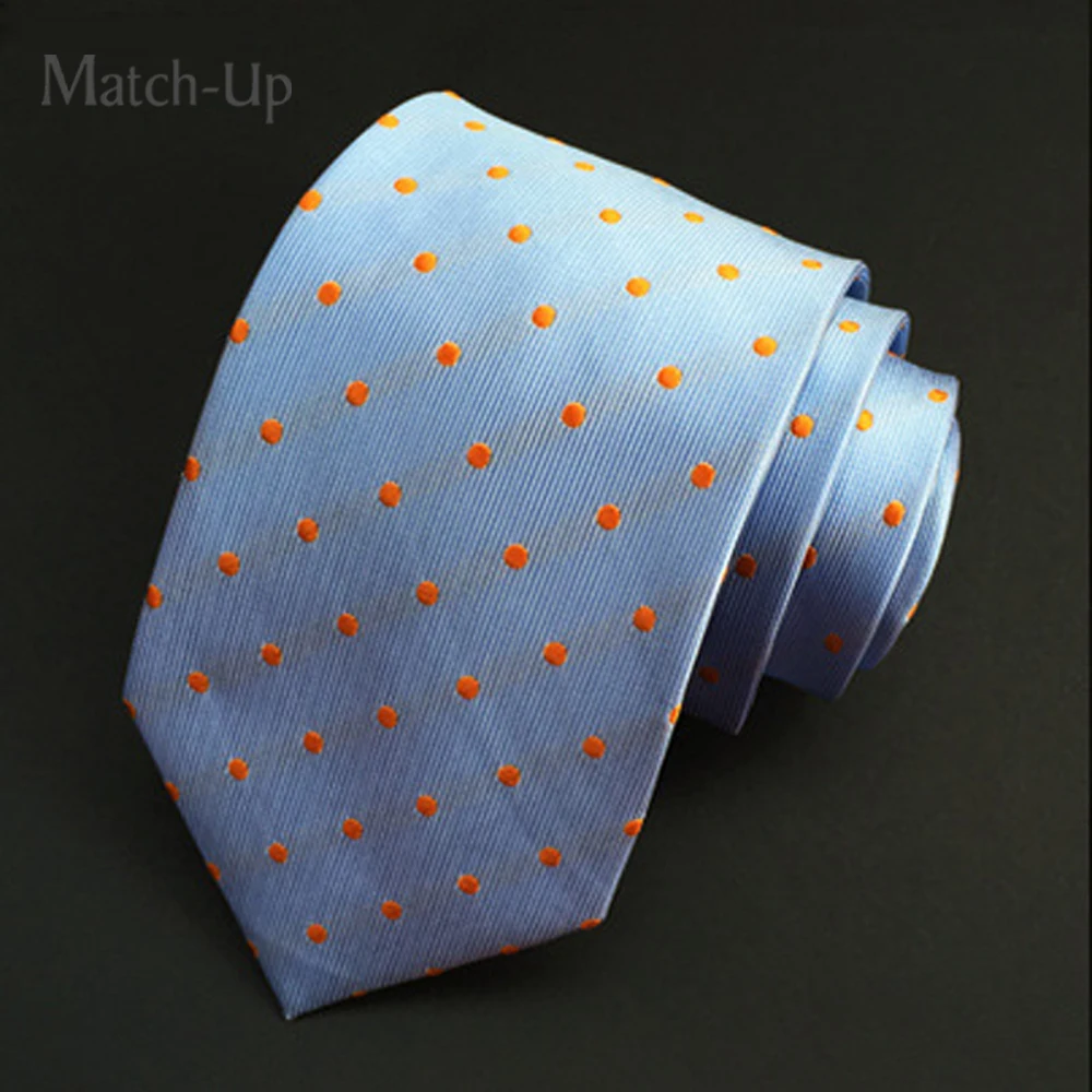 Match-Up new Polyester silk tie colored dots wave point men's tie 20