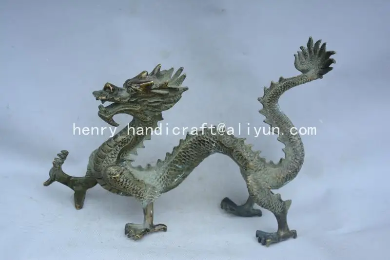 

Antique QingDransty bronze running dragon statue,Decoration,Collection&Adornment,Free shipping