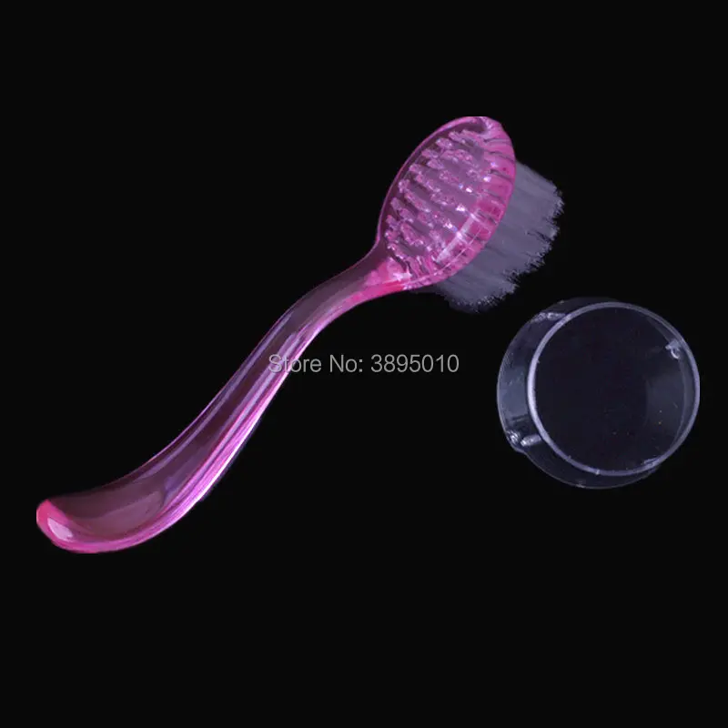 plastic Material Phototherapy Acrylic Nails Clean Long-Handled Brush F1099