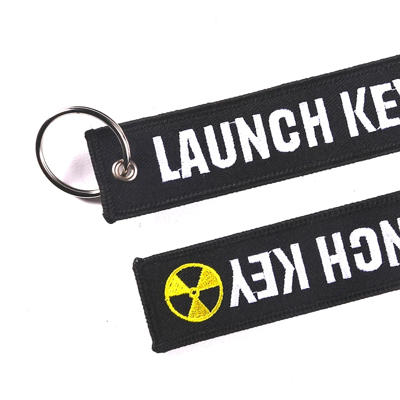 Remove Before Flight Launch Keychains Embroidery Key Chain for Cars Motorcycles Tag Key Ring Gifts OEM Keyring Fashion Jewelry