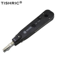 TISHRIC-crimpadora profesional Krone RJ45 lsa-plus, Cable de teléfono de telecomunicaciones, herramienta de prensado de punzón óptico, Kit de red, RJ11