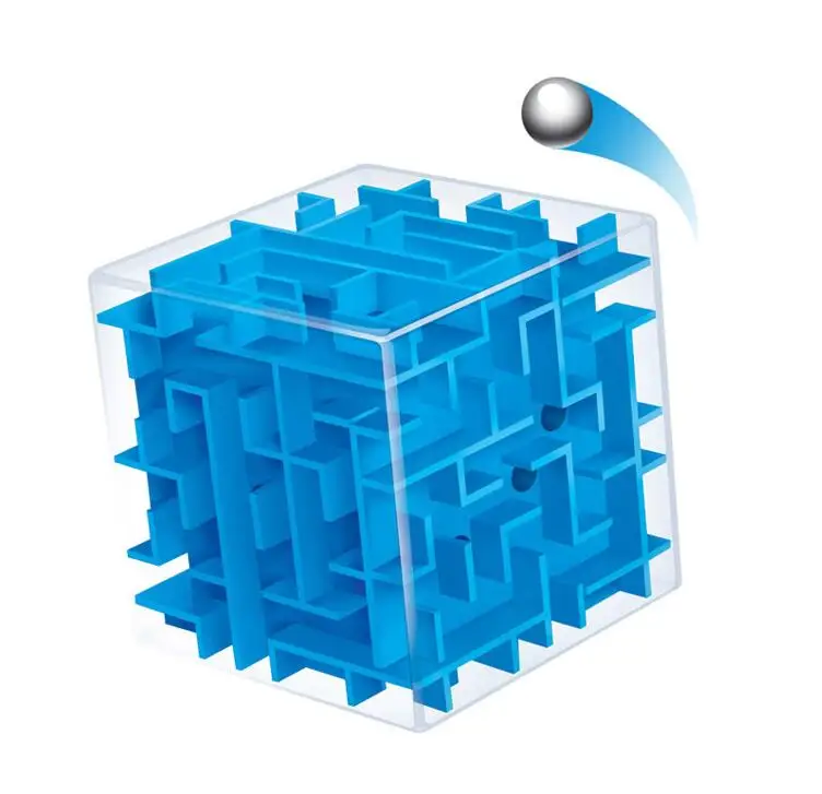 Blue Maze Magic Cube Puzzle 3D Mini Speed Cube Labyrinth Rolling Ball Toys Puzzle Game Cubos Magicos Learning Toys For Chilren