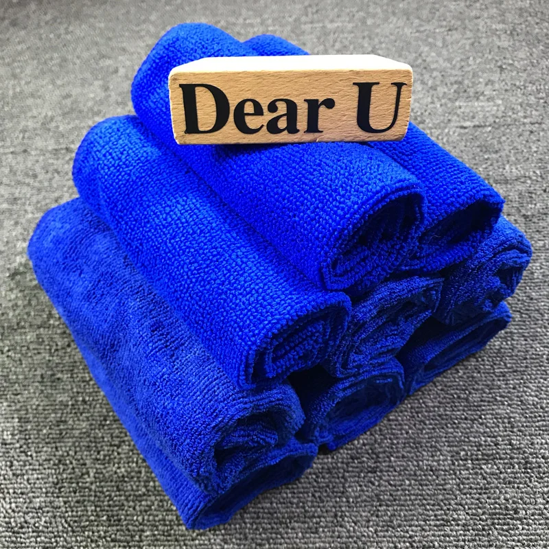 

New 1PC Blue Microfiber Cleaning Cloth Ultra Absorbent Cleaning Towels Soft Wash Drying Cloth Wax Polishing Towels Car Care Tool