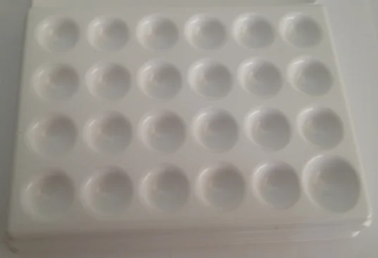 1PC Dental Lab Porcelain Mixing Watering Plate Wet Tray 24 pits plastic plate with plastic cover for glaze