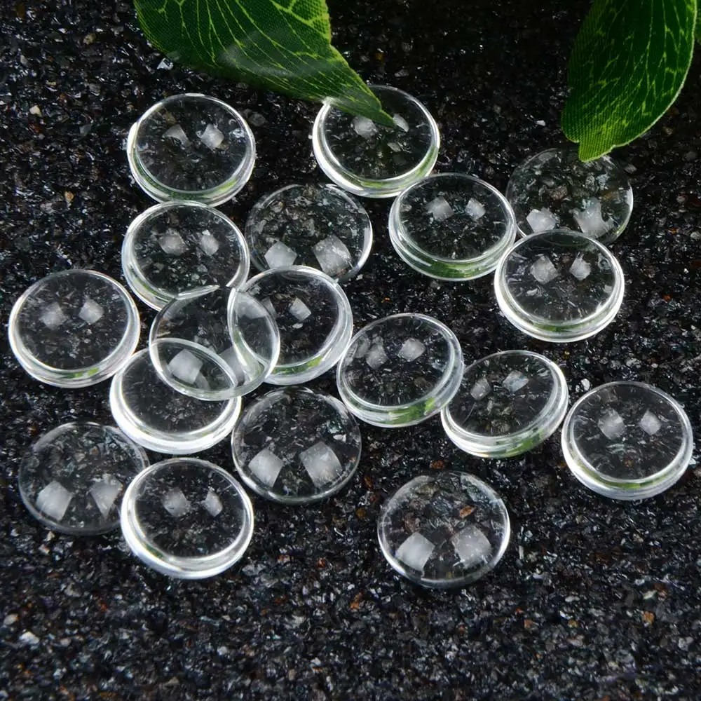 70pcs/lot 12mm High Quality Round Flat Back Domed Transparent Clear Glass Cabochons Accessories For DIY Handmade Jewelry