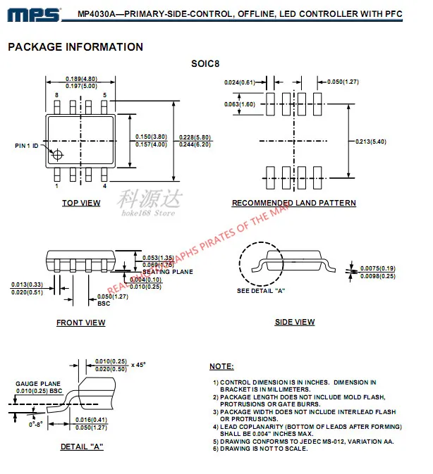 20 ピース/ロット MP4030GS-LF-Z MP4030A MP4030AGS MP4030 SOP8