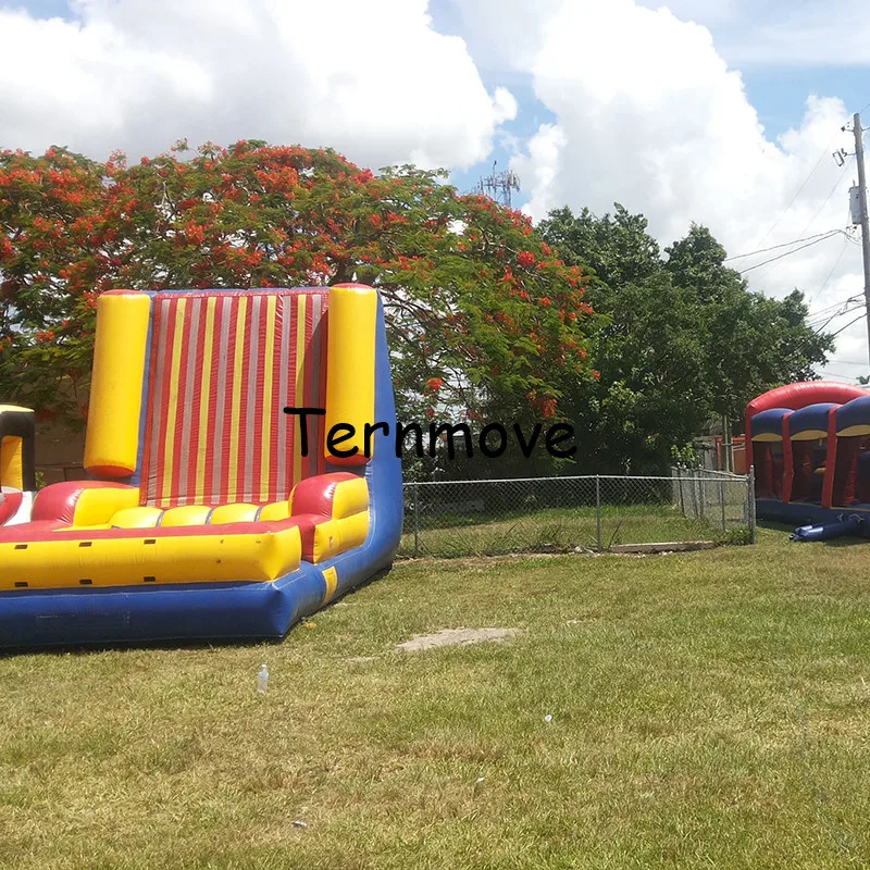 inflatable jumping sticky wall,commercial carnival party adults and kids Inflatable wall with suits for play games