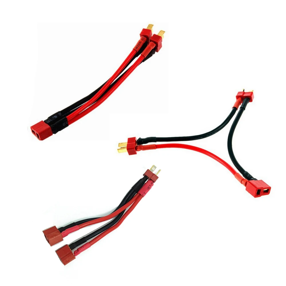 T-Plug Y Wire Harness Female to Male T Plug Parallel Battery Pack Connector Cable For Rc Lipo Battery Rc Model