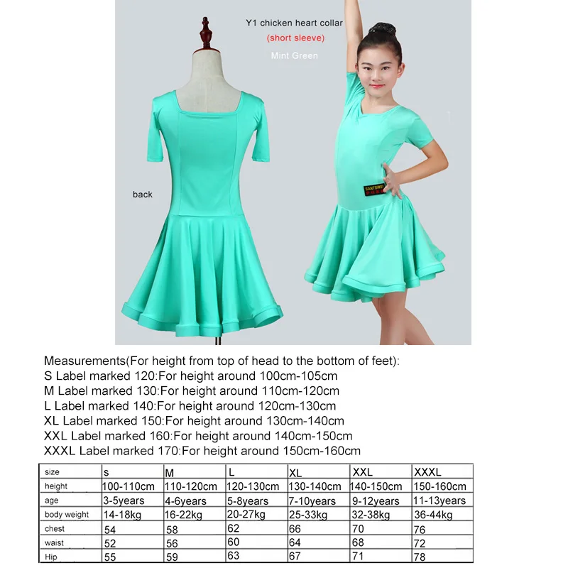 Latin Dance Dress Girls Ballroom Skirt Dress Girls Performance Satin Long Sleeve Dance Skirt Costume Competition Dancewear