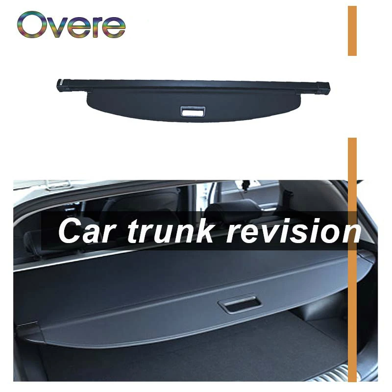 Overe 1Set Car Rear Trunk Cargo Cover For Ford EcoSport 2012 2013 2014 2015 2016 Black Security Shield Shade Auto accessories