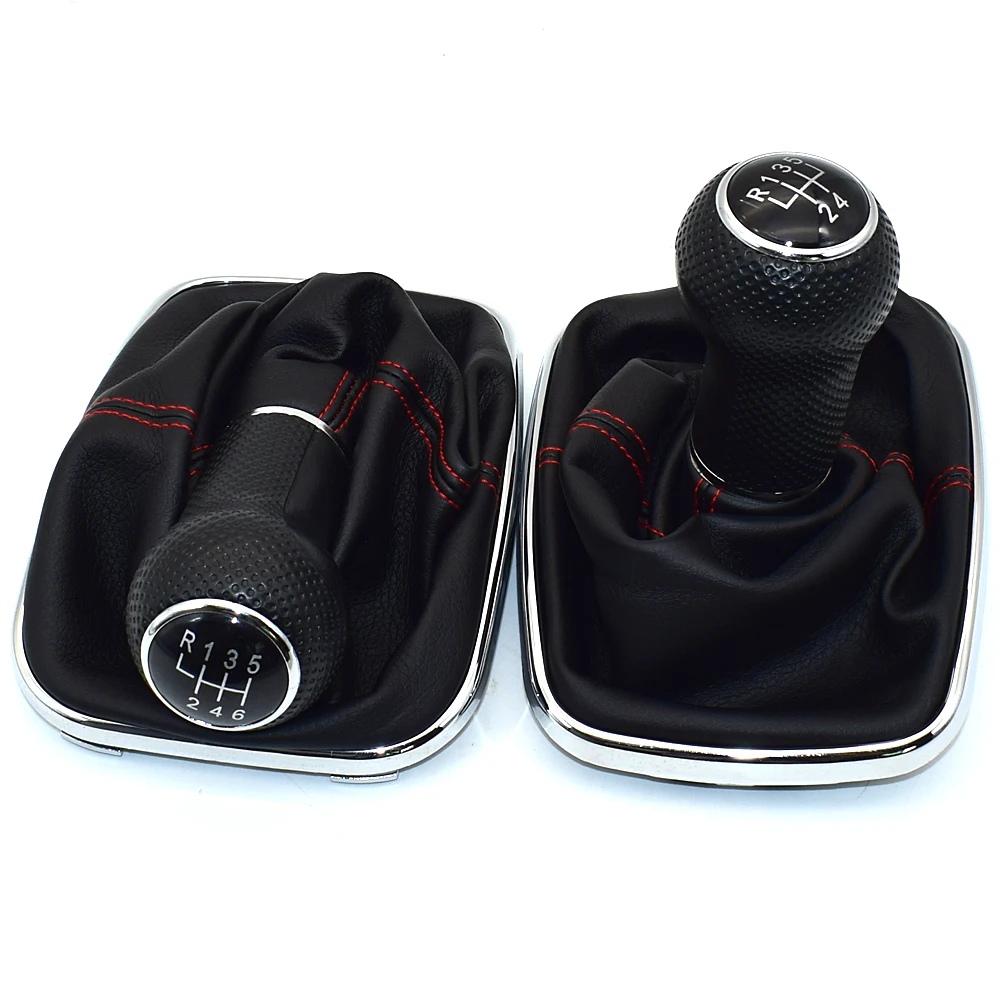 For Volkswagen VW Golf 4 IV MK4 GTI R32 Bora Jetta 1999-2004 12mm 5/6 Speed Gear Shift Knob Lever Shifter Gaiter Boot