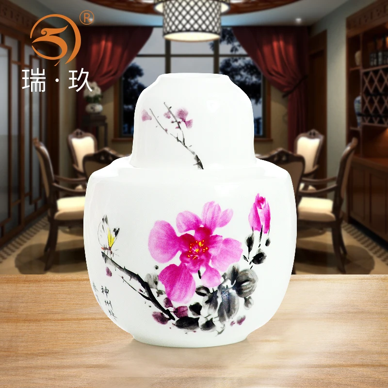 

Household Porcelain Household Porcelain Wine Warming Pot Retro Bone Porcelain Wine Warming Pot Set